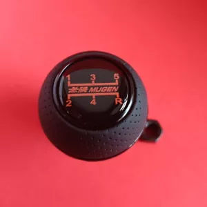 BLACK MUGEN 5S JDM LEATHER SHIFT GEAR KNOB for CIVIC ACCORD RSX DELSOL INTEGRA R - Bild 1 von 6