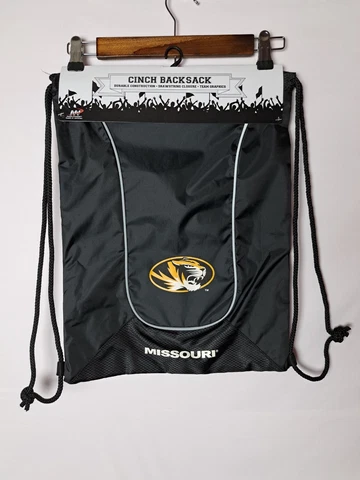 Missouri Tigers Cinch Backsack Bag Backpack Black 18" x 13.5" NCAA Football New Cover