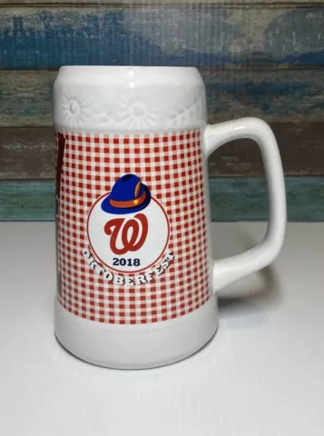 Washington Nationals 2018 oktoberfest Beer Stein mug Baseball MLB Cover