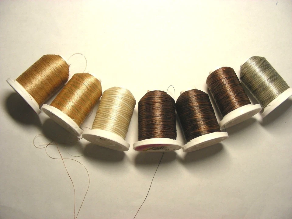 YLI VARIATIONS - 2 ply tribal polyester size 35 - 1000 yd spool - 7-spool lot - Image 1 of 1