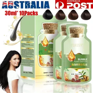 30mlx10 packs Natural Plant Hair Dye New_Botanical Bubble Hair Dye Shampoo Color - Picture 1 of 11