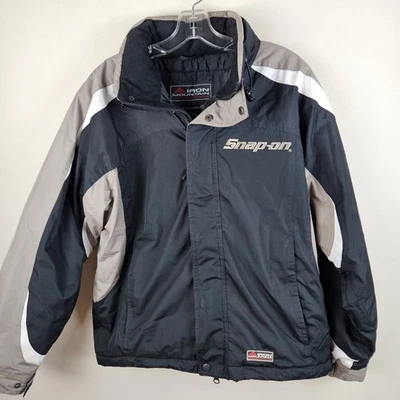 Snap-On Jacket mens Size Small brown black insulated quilt lined winter - Image 1 of 4