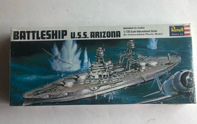 H-482 1969 Battleship U.S.S. Arizona Revell Model Kit Sealed Parts 1/720 MiB - Image 1 of 4
