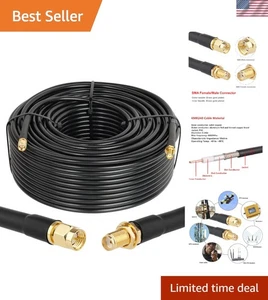 Cavo Prolunga SMA 200 FT con Connettore SMA Maschio a Femmina 50 Ohm Bassa Perdita... - Foto 1 di 7