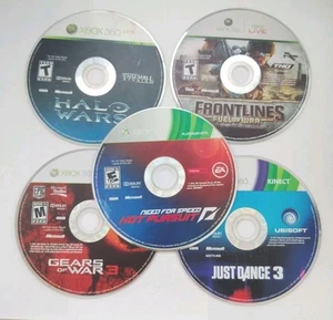 (5) Xbox 360 Game Bundle Lot Halo Gears Of War Need For Speed -Discs Only TESTED - Picture 1 of 4