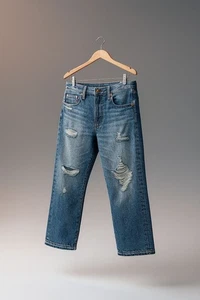 J. Crew Point Sur Denim Distressed Loose Straight Jean Size 29 Vintage Vibes NWT - Picture 1 of 23