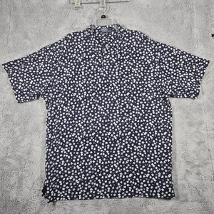 Vintage Polo Ralph Lauren Herren XXL Poloshirt Blumenmuster Schwarz Millefiori - Bild 1 von 11
