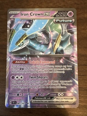Pokemon Iron Crown ex 081/162 SV05: Temporal Forces Double Rare Holo - Image 1 of 2