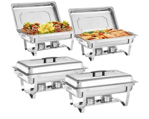 Chafing Dishes für Buffet 4er Pack, 9 Quart Edelstahl Chafing Dish Buffet... - Bild 1 von 11