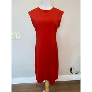 Josie Natori Bistretch Cap Sleeve Dress Red Size 10 NWT - Picture 1 of 5