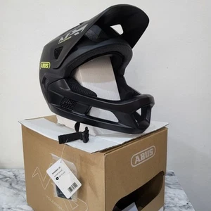 ABUS YouDrop Kids Full Face MTB Helmet | Velvet Black | S 48-55cm | RRP £100 - Picture 1 of 11