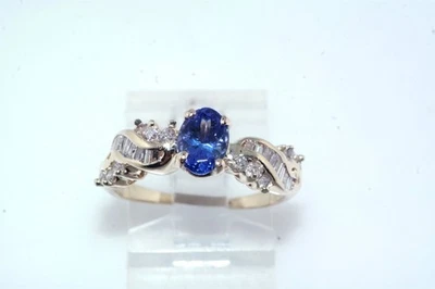 Tanzanite & Diamond .66 tcw14k Yellow Gold Ring sz 7.25 - Image 1 of 4