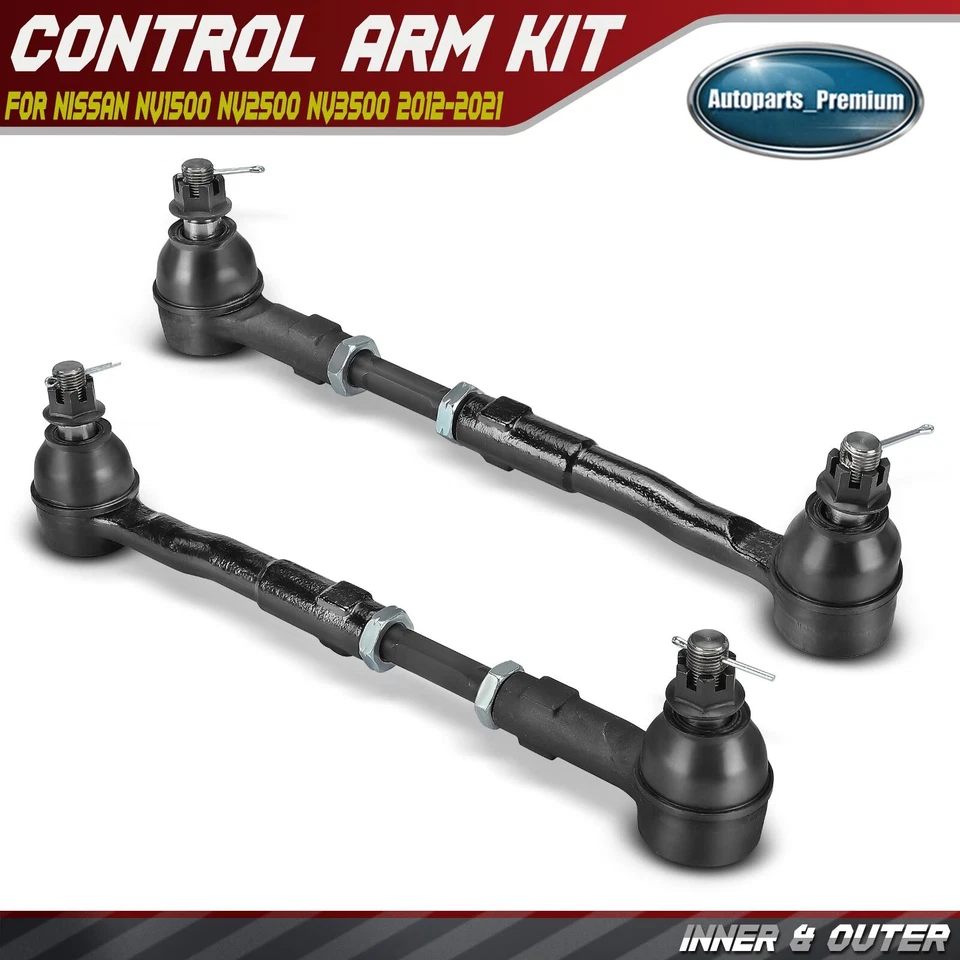 2x Extremo de varilla de amarre interior y exterior para Nissan NV1500 NV2500 NV3500 2012-2021 TITAN XD Foto 1 de 4