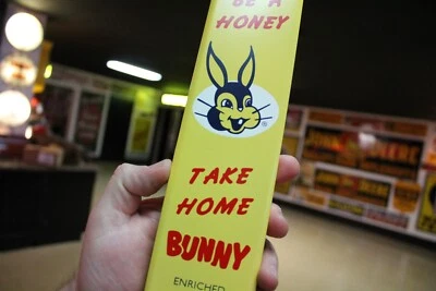 RARE  1960s BUNNY BREAD GENERAL STORE METAL PULL HANDLE DOOR SIGN BOTTLE COKE 66 - Image 1 of 4