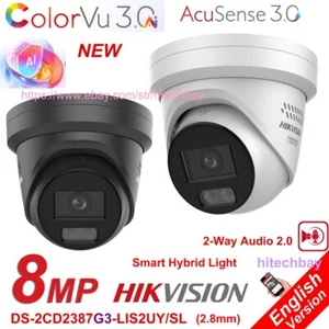 Hikvision AI ColorVu 3.0 8MP Smart-Hybrid-Light IP Camera DS-2CD2387G3-LIS2UY/SL - Picture 1 of 18