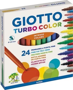 TURBO COLOR GIOTTO - 24 PENNARELLI PUNTA FINE 2,8MM - BASE ACQUA - Foto 1 di 1