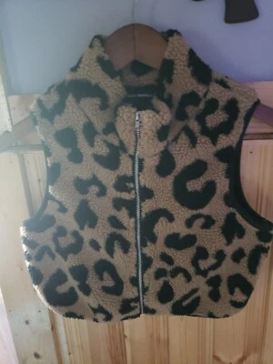 Sequin Hearts Girls Kids Fur Vest size 12  - Image 1 of 4