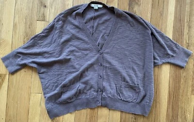 FOREVER 21 brown 3/4 sleeve button knit top cardigan small s - Image 1 of 4