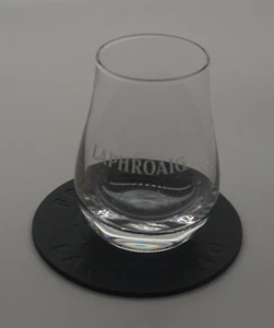 Laphroaig Glas mit Untersetzer Islay Singe Malt Whisky Whiskey Nosing Glas NEU - Bild 1 von 5