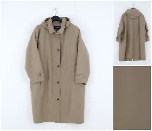Womens Trench Coat 3XL Size UK 26 EU 52 Vintage Brown LANDS´ END Rain Coat - Picture 1 of 10