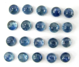 27.60 Ct Natural Blue Sapphire Loose Gemstone 6 mm Cabochon 20 Pcs Lot - 2850 - Picture 1 of 2