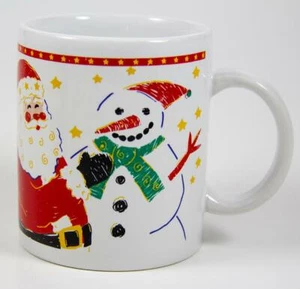 Taza de Navidad Riviera Van Beers by Signature Papá Noel y muñeco de nieve vacaciones 10 oz - Imagen 1 de 10