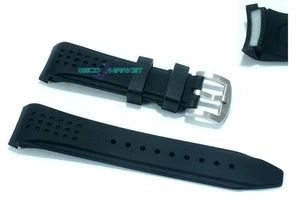 Cinturino orologio in gomma nero ansa rinforzata 22mm tipo nautica silicone rn22 - Foto 1 di 1