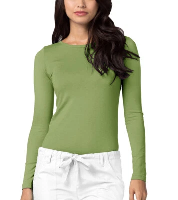 ADAR UNIFORMS Adar Mujer Cómoda Manga Larga Camiseta Underscrub Tee Foto 1 de 4