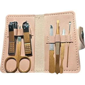 7 Piece Professional Manicure Set With Case Men And Women Grooming Nail Kit New - Picture 1 of 3