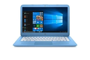HP CHROMEBOOK LAPTOP 14” BLUE 16GB SSD 4GB HDMI USB 3 WIFI WEBCAM WITH CHARGER - Picture 1 of 3
