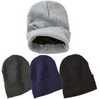 3 Pack Men's Women's Winter Sky Hat Cap Sportsman 12" Fleece Lined Knit
