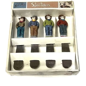 Nick & Nora Round Up Spreaders Cowboys Box of 4 - Picture 1 of 6
