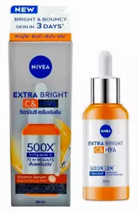 Nivea Extra Bright C & HYA Vitamin C Hyaluron Serum Bright & Bouncy Skin 30 ml - Bild 1 von 12