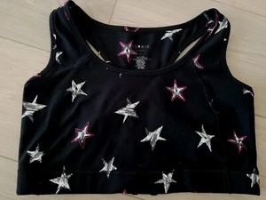GROß Torrid Active Black Star Sport BH Top Fitness Gym Yoga ungefüttert kabellos - Bild 1 von 3