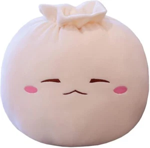 Dumpling Plush Pillow with Cute Features, Stuffed Bun Plush, Small, Frown - Picture 1 of 9