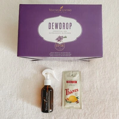 NUEVO Young Living DEW DROP Aceite Esencial Difusor Ultrasónico Ladrones Limpiador Lote Foto 1 de 4