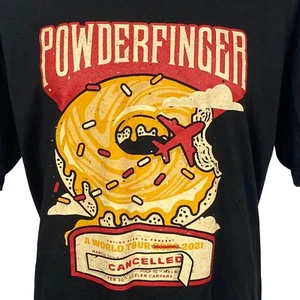 Powderfinger T shirt Men's Size 2XL Black "Cancelled World Tour 2020" S/S cotton - Picture 1 of 10