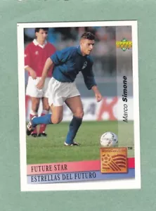 MARCO SIMEONE ITALY & MILAN UPPER DECK USA 94 WORLD CUP FUTURE STAR CARD FS12 - Picture 1 of 2