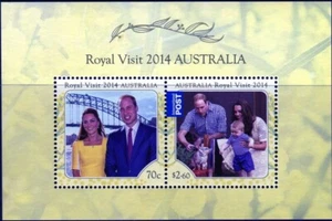 2014 Australia Royal Visit Set de 2 mini hojas como nuevas nunca bisagras, limpias y frescas - Imagen 1 de 1