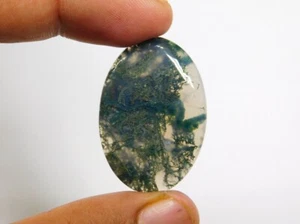Natural Green Moss Agate Gemstone Cabochon Loose For Jewelry 43 Cts. ME-6046 - Picture 1 of 4