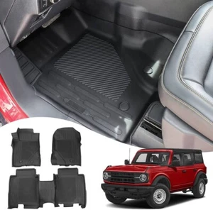 DKMGHT MOLDED FLOOR MATS FITS FORD BRONCO 4 DOOR  2021 2022 2023+ - Picture 1 of 6