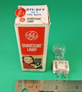 GE DYS/DYV QUARTZLINE PROJECTOR LAMP 600W 120V BHC - Picture 1 of 4