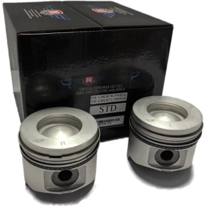 New DK Piston Set (8) w/ Rings - STD - 2001-2005 GM Duramax 6.6L LB7 & LLY - Bild 1 von 4