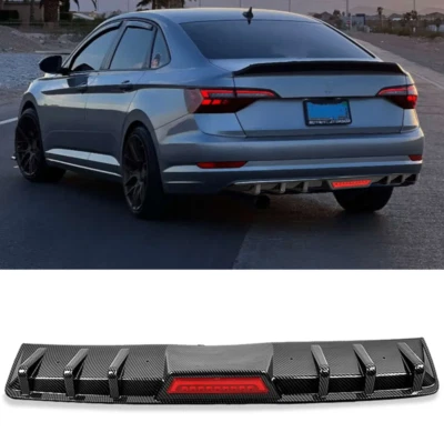 Alerón labial difusor parachoques trasero LED luz de freno trasero para Volkswagen Jetta GLI Foto 1 de 4