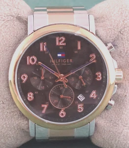 Tommy Hilfiger Men Chronograph Black Dial With 'Date' Wristwatch 'Stay Punctual' - Picture 1 of 8