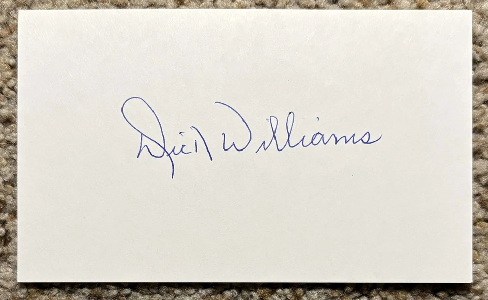 Dick Williams signed card - Dodgers Orioles HOF Manager - soft corner - Image 1 of 1