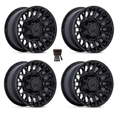 MSA Clubber 14" Wheels Gloss Black Polaris RZR Turbo S / RS1 - Image 1 of 3