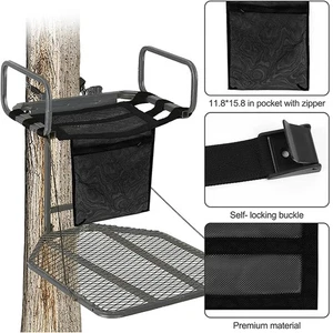 Universal Treestand Seating Mesh Fabric 3 Adjustable Locking Buckles Tree Stand - Bild 1 von 28