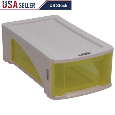 Organizador de armazenamento de gaveta de plástico empilhável modular sala de estar escritório garagem novo - Imagem 1 de 4