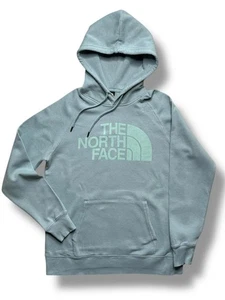 Sudadera con capucha para mujer The North Face pequeña azul claro pulóver logotipo sudadera en muy buena condición - Imagen 1 de 11